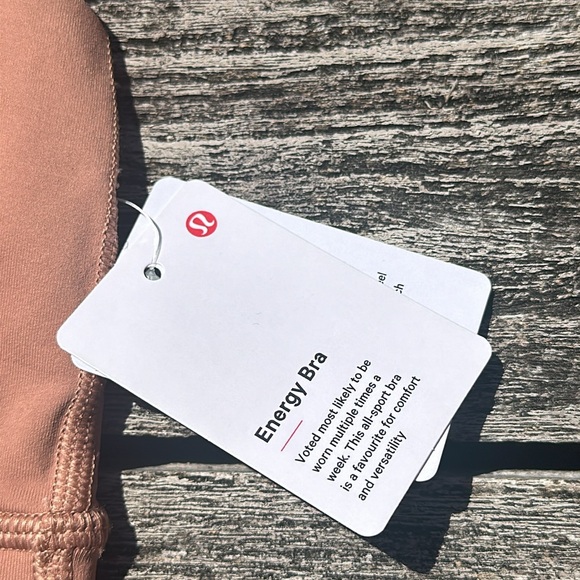 Lululemon Energy Bra Medium Support, B–D Cups size 8
Dusty Clay NWT - Picture 3 of 9